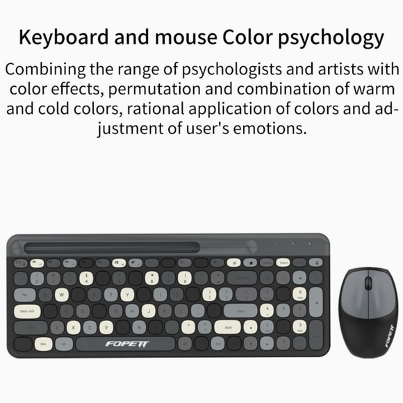 FOPETT 2.4GHz Wireless Keyboard and Mouse Set with Phone Holder - Compac… - Picture 5 of 16